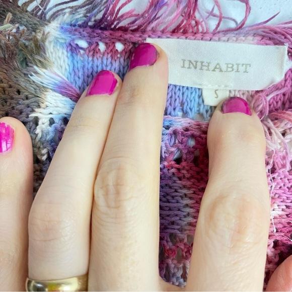 Inhabit Tie Dye Sweater Womens Size Small Pullover Shirt Upcycled Hand Dyed - Picture 6 of 9